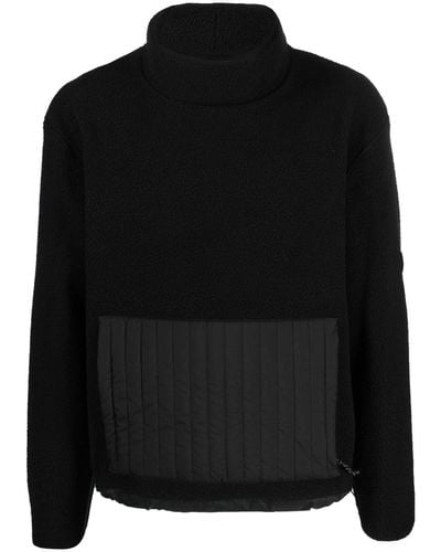 Rains High-neck Fleece Sweater - Black