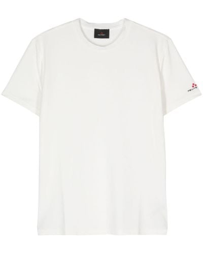 Peuterey T-Shirt mit Logo-Stickerei - Weiß
