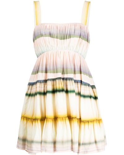 Acler Lomond Stripe-pattern Dress - Natural