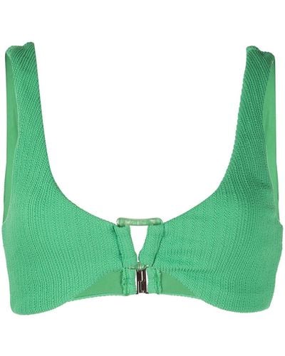 Jonathan Simkhai Top de bikini Astrid texturizado - Verde