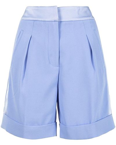 Twin Set Tailored Pleated Shorts - Blue