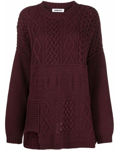 Ambush Cable-knit Sweater - Red