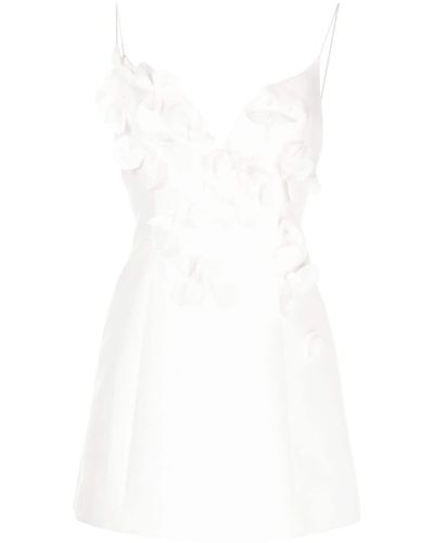 Acler Isla Floral-appliqué Minidress - White
