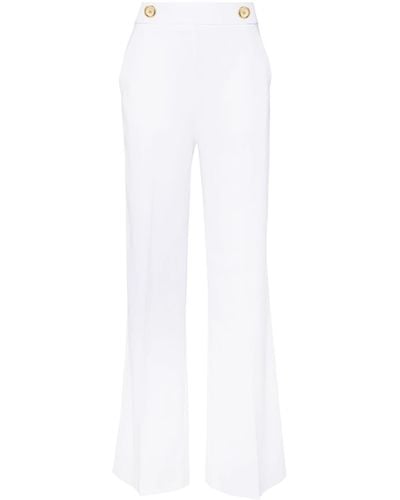 Pinko Pantalon ample en crêpe - Blanc