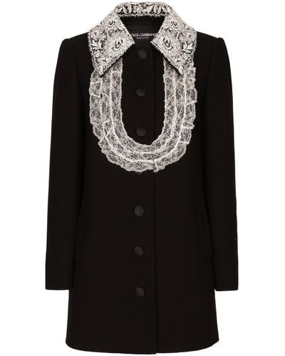 Dolce & Gabbana Mini-jurk Van Scheerwol - Zwart