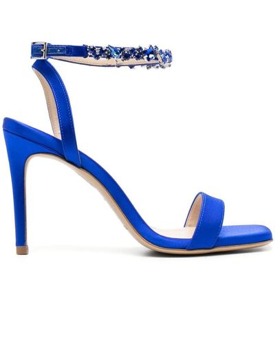P.A.R.O.S.H. Vashoe Rhinestone-embellished Sandals - Blue