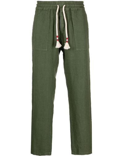 Mc2 Saint Barth Straight-leg Linen Pants - Green