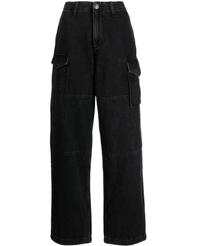 Rag & Bone Vaqueros anchos de talle alto - Negro