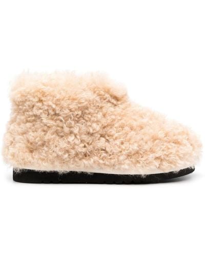 Stand Studio Ryder Faux-shearling Ankle Boots - Natural