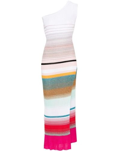 Missoni One-shoulder Knitted Maxi Dress - White