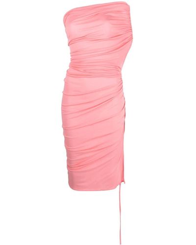 Ioannes One-shoulder Ruched Dress - Pink