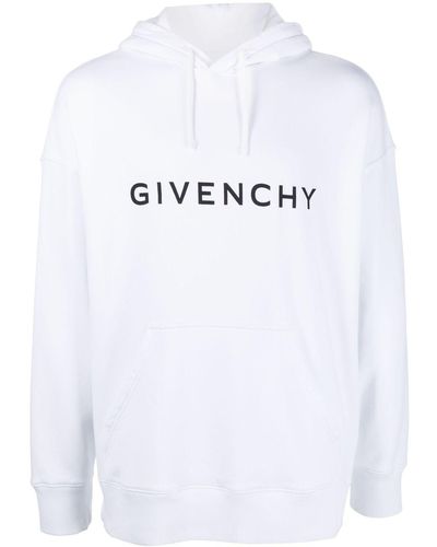 Givenchy Hoodie en coton à logo imprimé - Blanc
