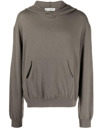 Our Legacy Hoodie en maille fine - Gris