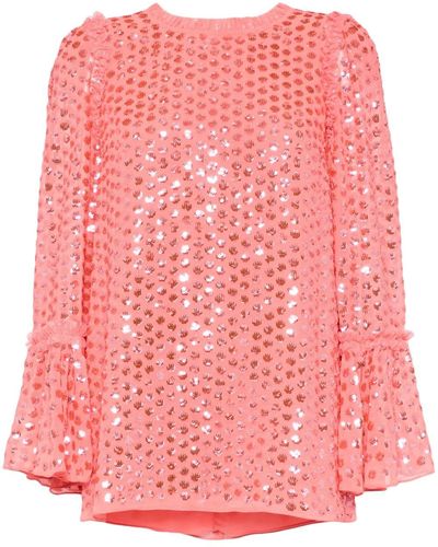 Needle & Thread Raindrop Gloss Tunika - Pink