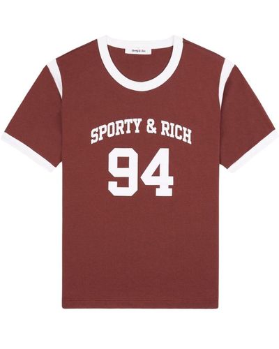 Sporty & Rich Sr 94 Sports T-shirt - Red