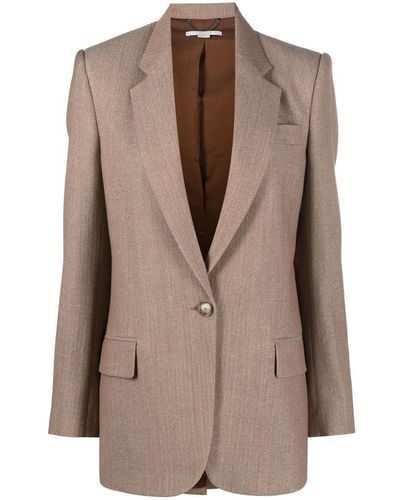 Stella McCartney Blazer de vestir con botones - Marrón