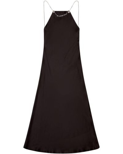 DIESEL D-eliz Satin Midi Dress - Black