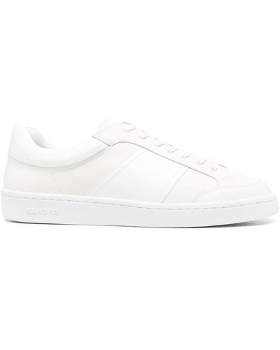 Sandro H23 Retro Leather Low-top Trainers - White
