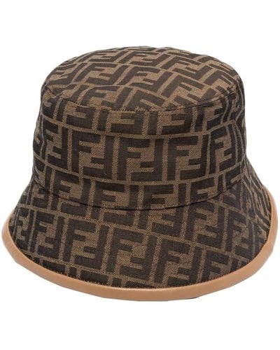 Fendi Ff-jacquard Bucket Hat - Brown