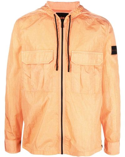 BOSS Leichte Jacke mit Reißverschluss - Orange