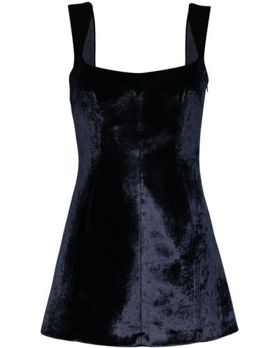 Galvan London Spire Velvet Mini Dress - Black
