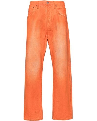 Acne Studios Jeans dritti a vita bassa - Arancione