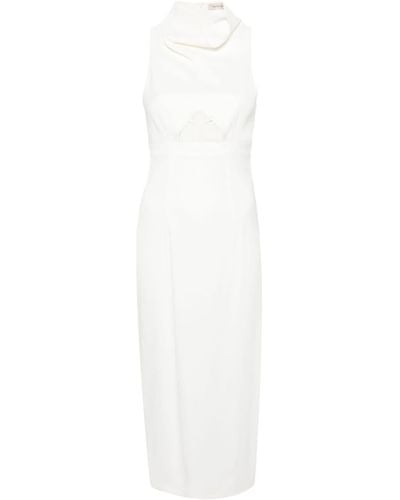 The Mannei Cut-out Sleeveless Midi Dress - White