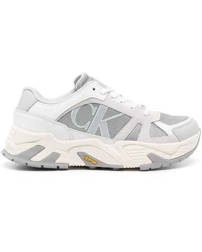 Calvin Klein Logo-appliqué Chunky Sneakers - White