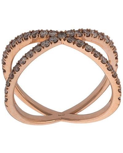 Eva Fehren 18k Roségouden Ring Met Diamanten - Metallic