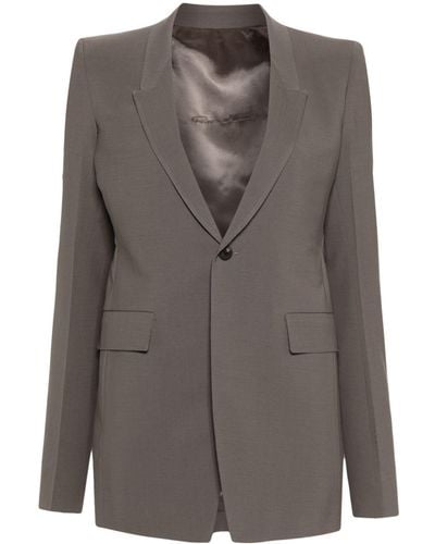 Rick Owens Extreme Single-breasted Blazer - Brown