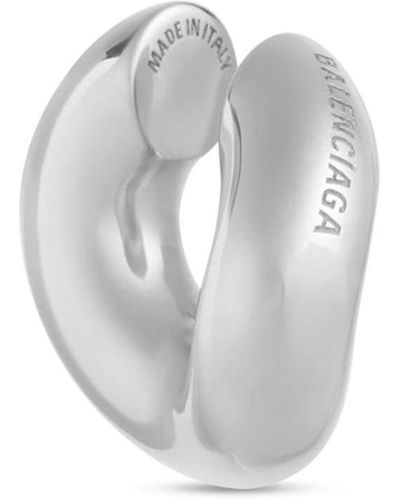Balenciaga Loop Ear Cuff - White
