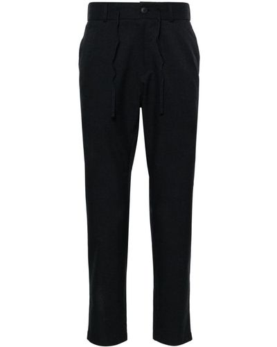 Black Mid Rise Slim Fit Trousers|299444301