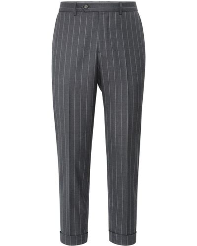 Brunello Cucinelli Chalk-Stripe tailored trousers - Gris