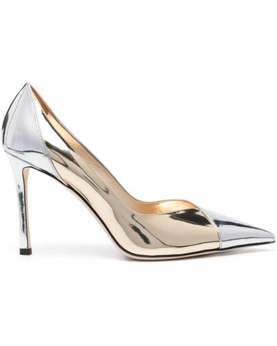 Jimmy Choo Cass 95mm Patent-leather Pumps - White