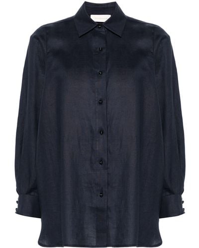 Zimmermann Natura Classic-collar Shirt - Blue