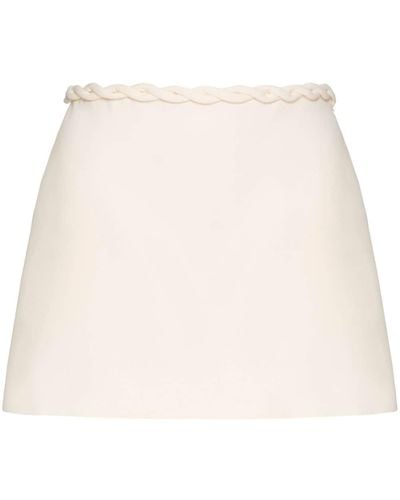 Valentino Garavani High-waisted Silk Skirt - Natural