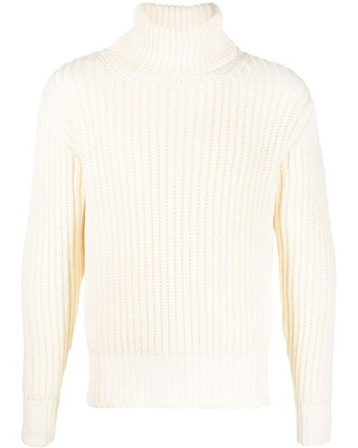 Bally Chunky-knit Roll Neck Sweater - White