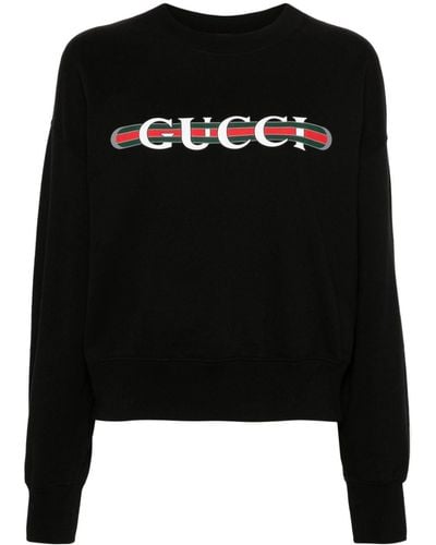 Gucci Web-Print Sweatshirt - Black