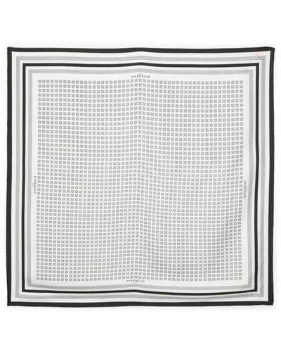 Givenchy Foulard en soie à motif géométrique - Blanc