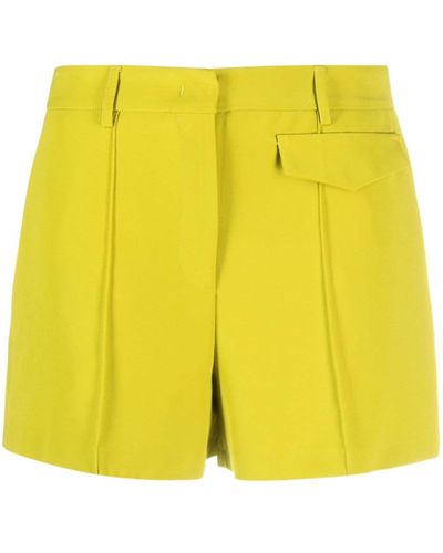 Blanca Vita Pressed-crease Short Shorts - Yellow