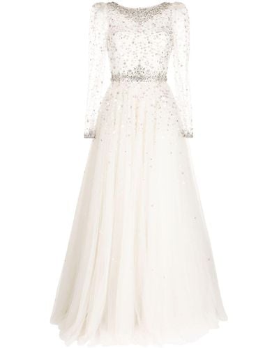 Jenny Packham Kuda Crystal-embellished Gown - White