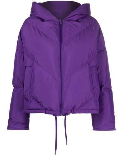 Yves Salomon Reversible Quilted Padded Jacket - Purple