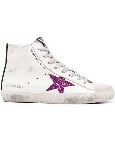 Golden Goose スターパッチ レザースニーカー - ピンク