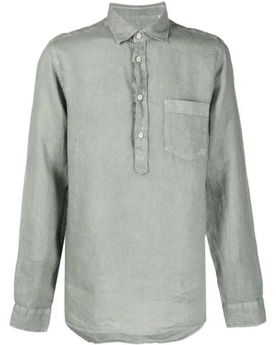 Dell'Oglio Button-plaquet Pocket Shirt - Gray