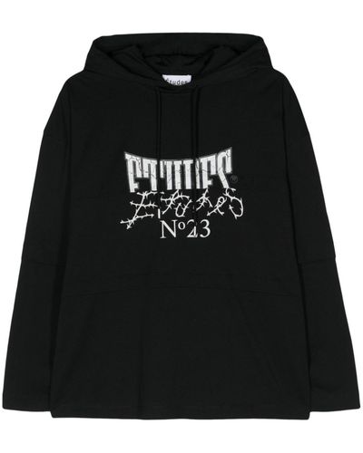 Etudes Studio Hoodie Met Print - Zwart