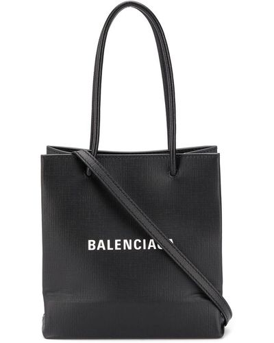 Balenciaga ショッピング フォン ホルダー - ブラック