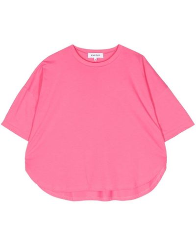Enfold Loose Box Tシャツ - ピンク
