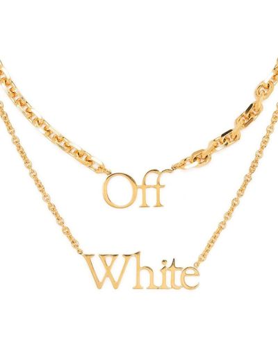 Off-White c/o Virgil Abloh Logo-pendant Necklace - Metallic