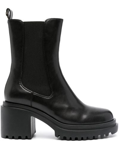 Twin Set 85mm Leather Ankle Boots - Black