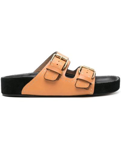 Isabel Marant Lennyo Studded Sandals - Brown